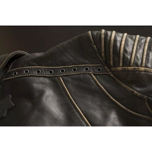 AFFLICTION Leather TRUE DESTINY WOMEN'S JACKET Bla - Picture 12 of 12